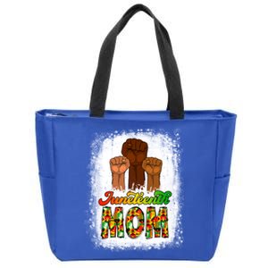 Juneteenth Mom Mother's Day Celebrating 1865 Black History Gift Zip Tote Bag