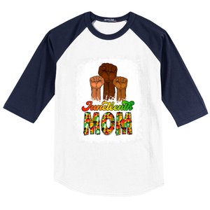 Juneteenth Mom Mother's Day Celebrating 1865 Black History Gift Baseball Sleeve Shirt