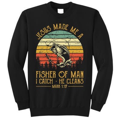 Jesus Made Me A Fisher Of Man Christian Fishing Fisherman Sweatshirt