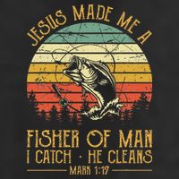 Jesus Made Me A Fisher Of Man Christian Fishing Fisherman Adult Drive Performance Visor