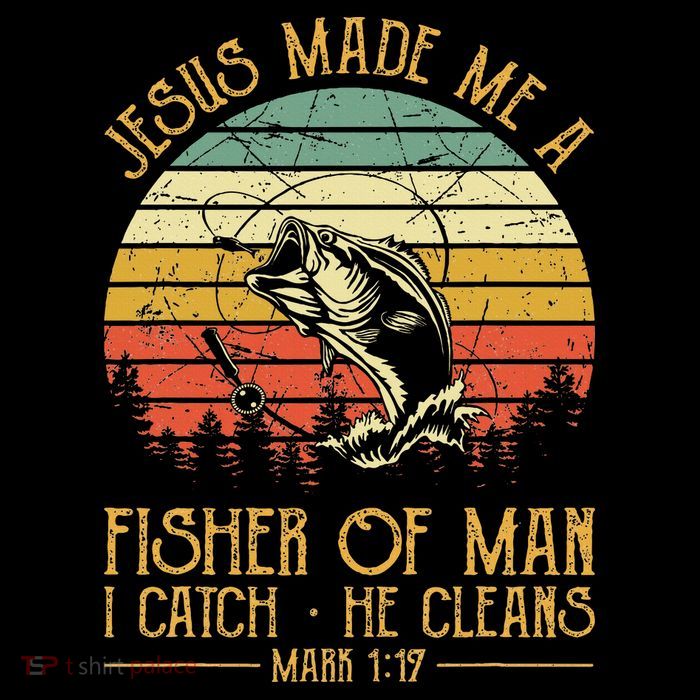 Jesus Made Me A Fisher Of Man Christian Fishing Fisherman Women's V-Neck T-Shirt