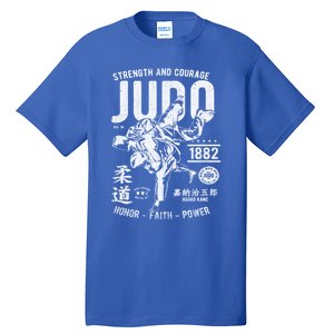 Judo Mma Martial Arts Strength Courage Honor Faith Power Funny Gift Tall T-Shirt