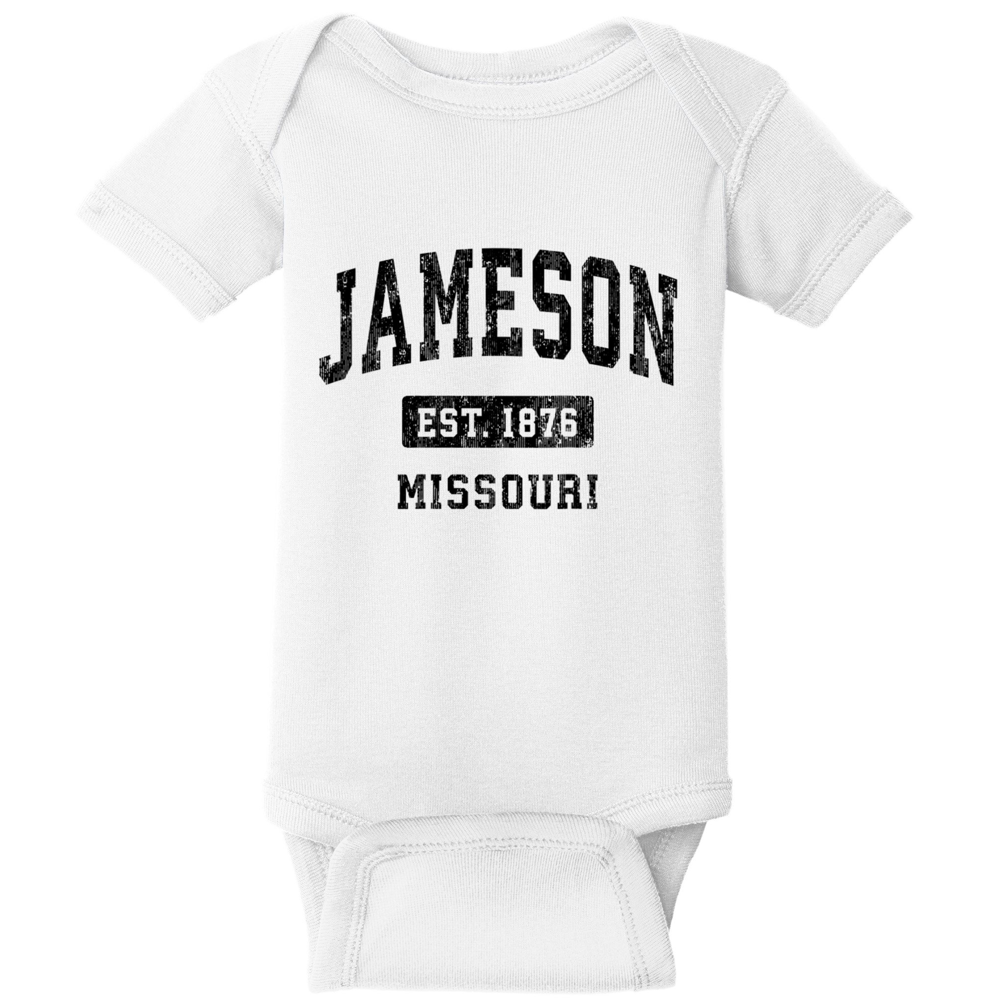 Jameson Missouri Mo Vintage Established Athletic Sports Design Baby Bodysuit