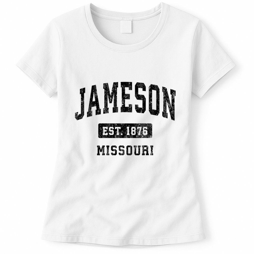 Jameson Missouri Mo Vintage Established Athletic Sports Design Womens T-Shirt