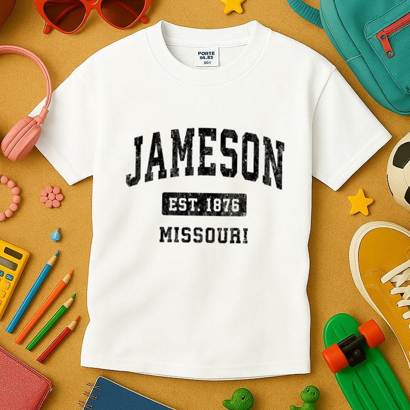 Jameson Missouri Mo Vintage Established Athletic Sports Design Kids T-Shirt