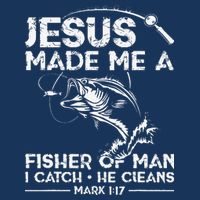 Jesus Made Me A Fisher Of Man Fishing Fisherman Christian Cooling Performance Crew T-Shirt