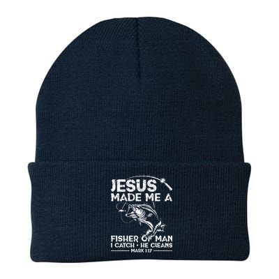 Jesus Made Me A Fisher Of Man Fishing Fisherman Christian Beanie