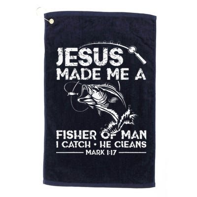 Jesus Made Me A Fisher Of Man Fishing Fisherman Christian Golf Towel