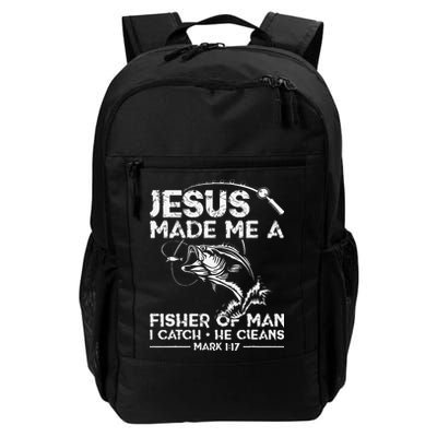 Jesus Made Me A Fisher Of Man Fishing Fisherman Christian Backpack