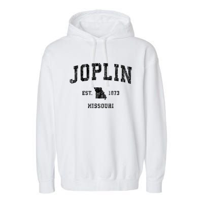 Joplin Missouri Mo Vintage Established Athletic Sports Design Garment-Dyed Fleece Hoodie