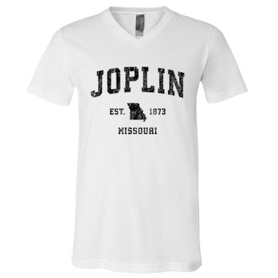 Joplin Missouri Mo Vintage Established Athletic Sports Design V-Neck T-Shirt