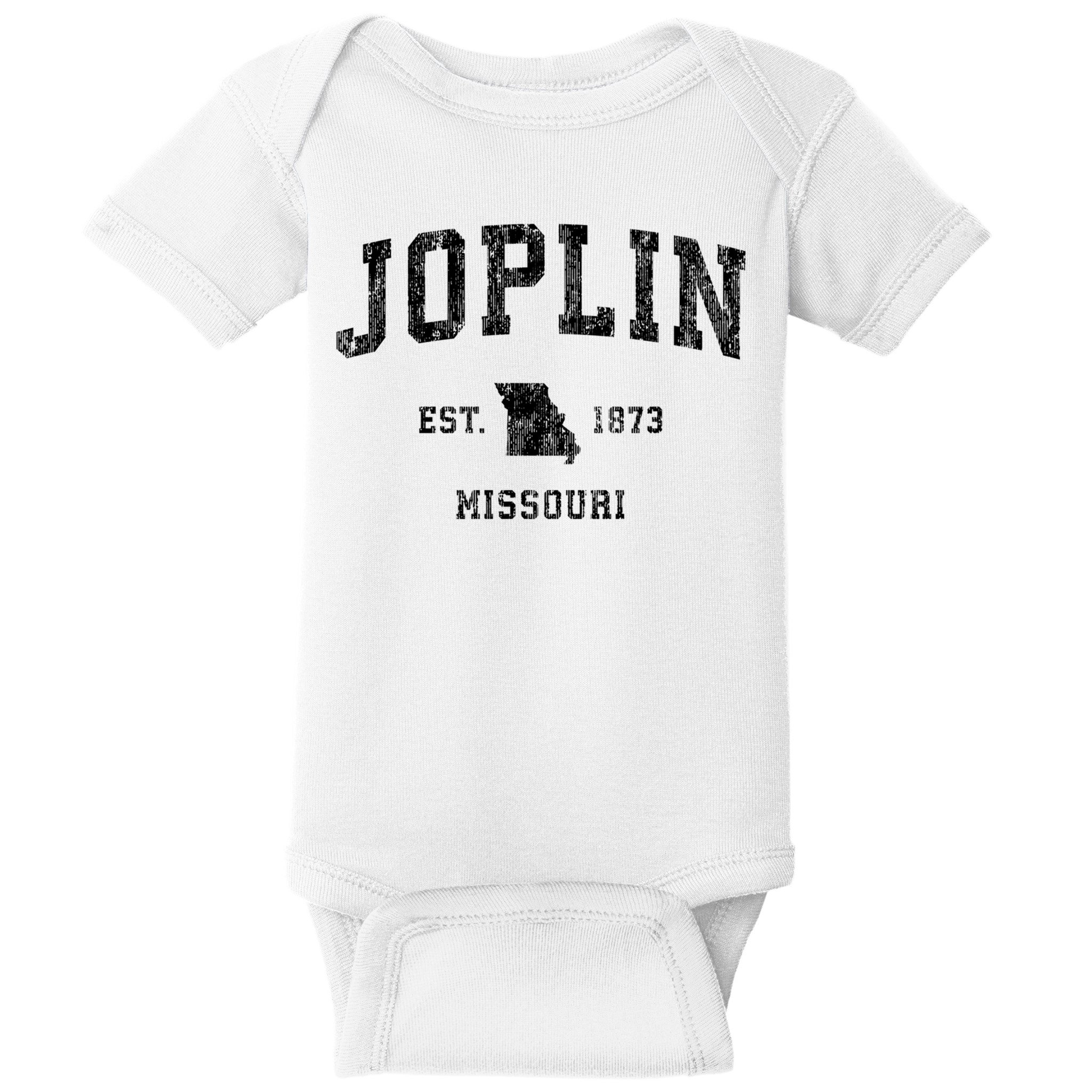Joplin Missouri Mo Vintage Established Athletic Sports Design Baby Bodysuit