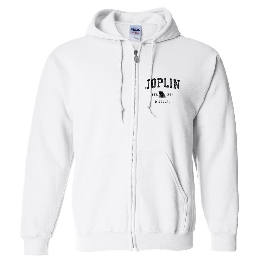 Joplin Missouri Mo Vintage Established Athletic Sports Design Full Zip Hoodie
