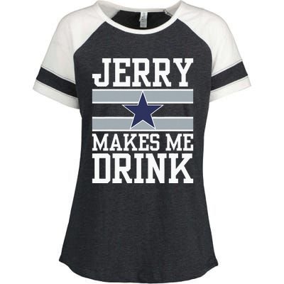 Jerry Makes Me Drink Enza Ladies Jersey Colorblock Tee