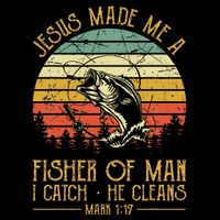 Jesus Made Me A Fisher Of Man Christian Fishing Fisherman Bucket Hat