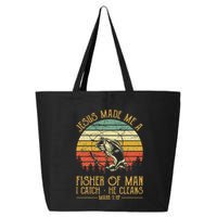 Jesus Made Me A Fisher Of Man Christian Fishing Fisherman 25L Jumbo Tote