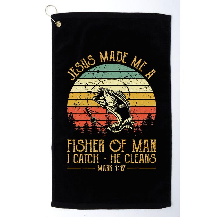Jesus Made Me A Fisher Of Man Christian Fishing Fisherman Golf Towel