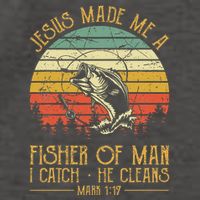 Jesus Made Me A Fisher Of Man Christian Fishing Fisherman Vector Backpack