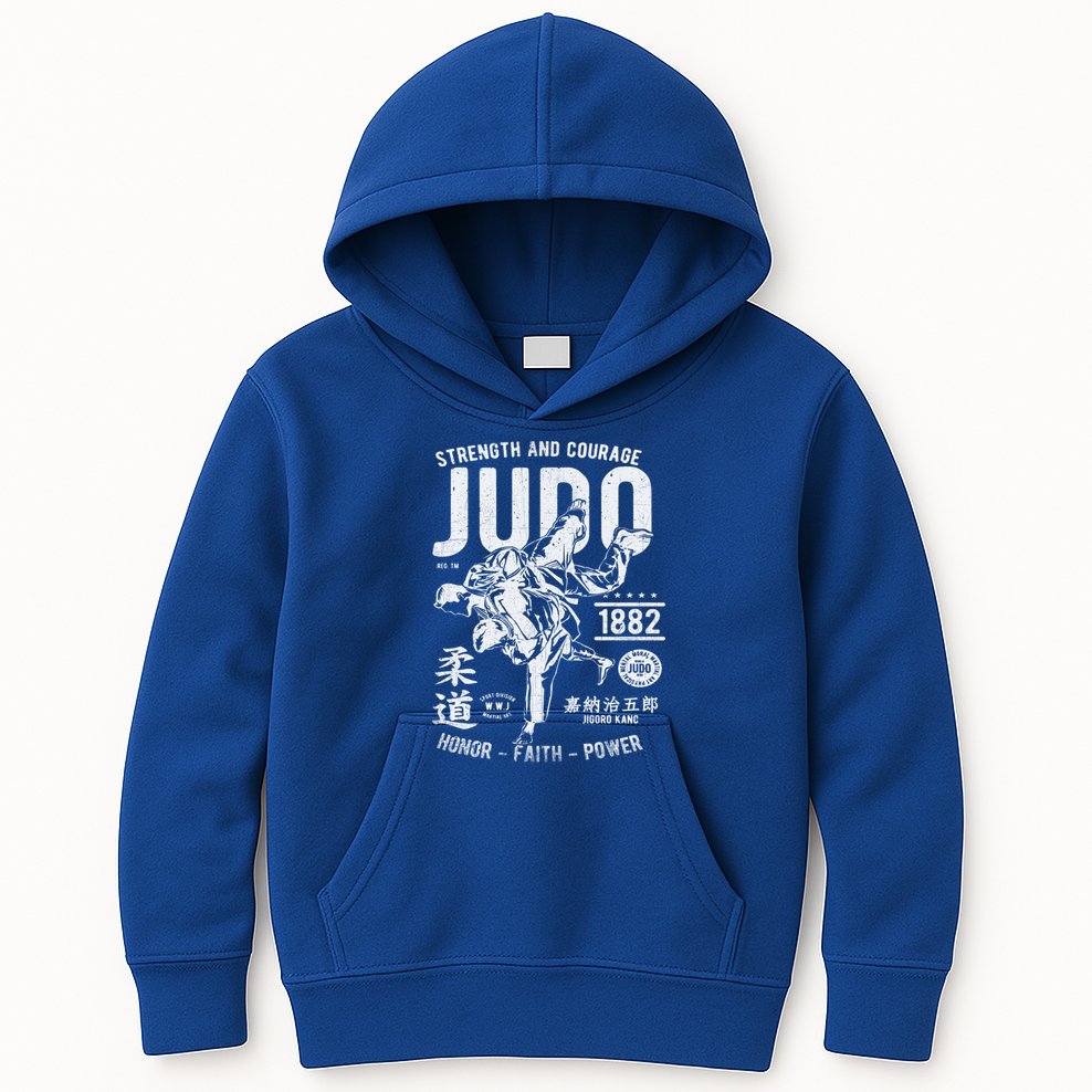 Judo Mma Martial Arts Strength Courage Honor Faith Power Meaningful Gift Kids Hoodie
