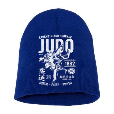 Judo Mma Martial Arts Strength Courage Honor Faith Power Meaningful Gift Short Acrylic Beanie