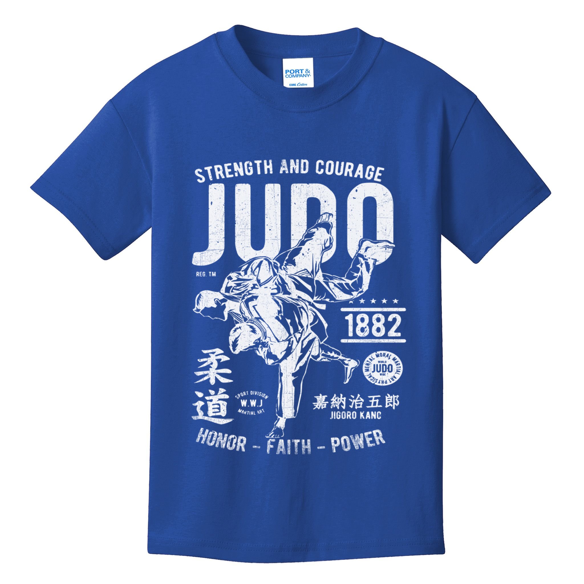 Judo Mma Martial Arts Strength Courage Honor Faith Power Meaningful Gift Kids T-Shirt