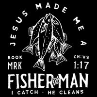Jesus Made Me A Fisher Of Man Christian Fishing Fisherman 16 in Basic Backpack