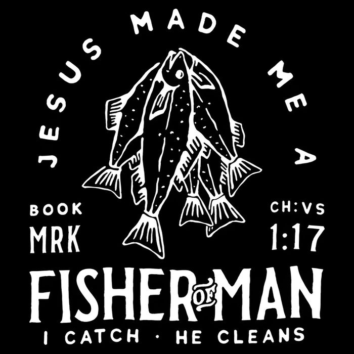 Jesus Made Me A Fisher Of Man Christian Fishing Fisherman 16 in Basic Backpack