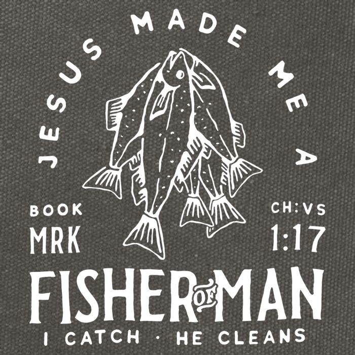 Jesus Made Me A Fisher Of Man Christian Fishing Fisherman Cotton Canvas Backpack