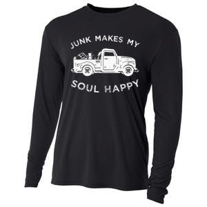 Junk Makes My Soul Happy For Junkin Trucker Cooling Performance Long Sleeve Crew