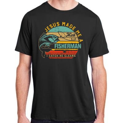 Jesus Made Me A Fisher Of Man Christian Adult ChromaSoft Performance T-Shirt