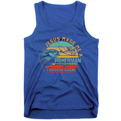 Jesus Made Me A Fisher Of Man Christian Tank Top