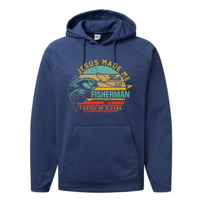 Jesus Made Me A Fisher Of Man Christian Performance Fleece Hoodie