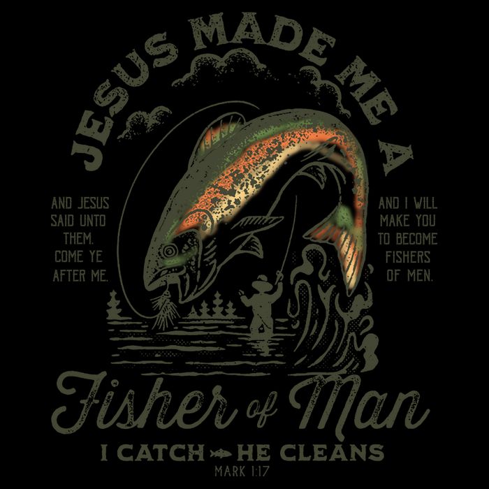 Jesus Made Me A Fisher Of Man I Catch He Cleans 16 in Basic Backpack