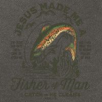 Jesus Made Me A Fisher Of Man I Catch He Cleans Cotton Canvas Backpack