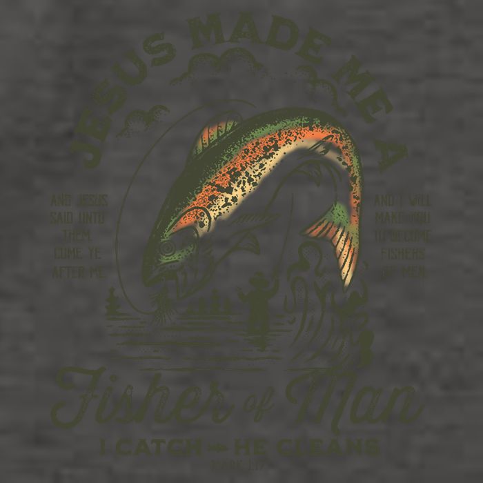 Jesus Made Me A Fisher Of Man I Catch He Cleans Vector Backpack