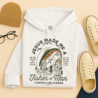 Jesus Made Me A Fisher Of Man I Catch He Cleans Hoodie