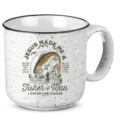 Jesus Made Me A Fisher Of Man I Catch He Cleans 15oz Campfire Ceramic Mug