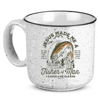 Jesus Made Me A Fisher Of Man I Catch He Cleans 15oz Campfire Ceramic Mug