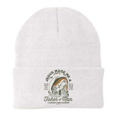 Jesus Made Me A Fisher Of Man I Catch He Cleans Knit Cap Winter Beanie