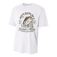 Jesus Made Me A Fisher Of Man I Catch He Cleans Youth Performance Sprint T-Shirt