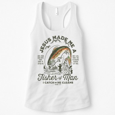 Jesus Made Me A Fisher Of Man I Catch He Cleans Womens Tank Top