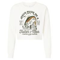 Jesus Made Me A Fisher Of Man I Catch He Cleans Cropped Pullover Crew