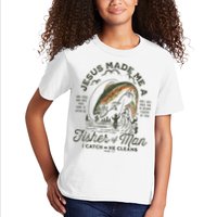 Jesus Made Me A Fisher Of Man I Catch He Cleans Kids T-Shirt