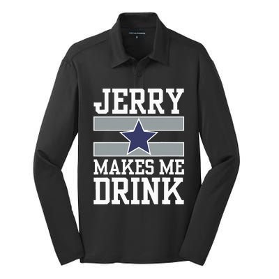 Jerry Makes Me Drink Silk Touch Performance Long Sleeve Polo