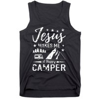 Jesus Makes Me A Happy Camper Camping Rv Christian Religious Tank Top