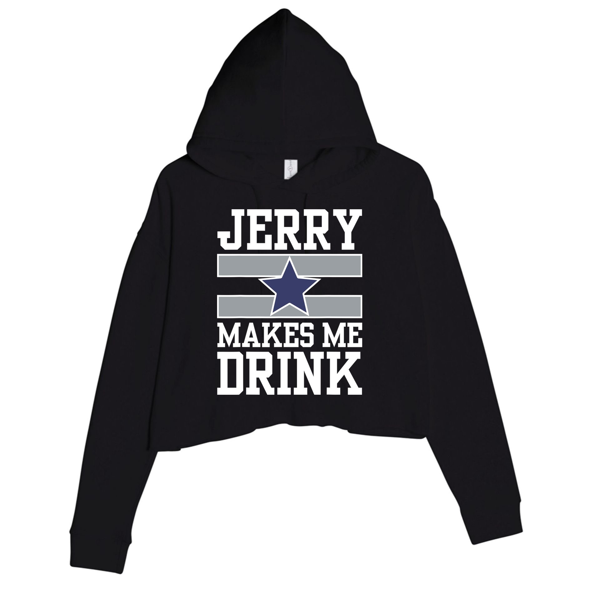 Jerry Makes Me Drink Crop Fleece Hoodie