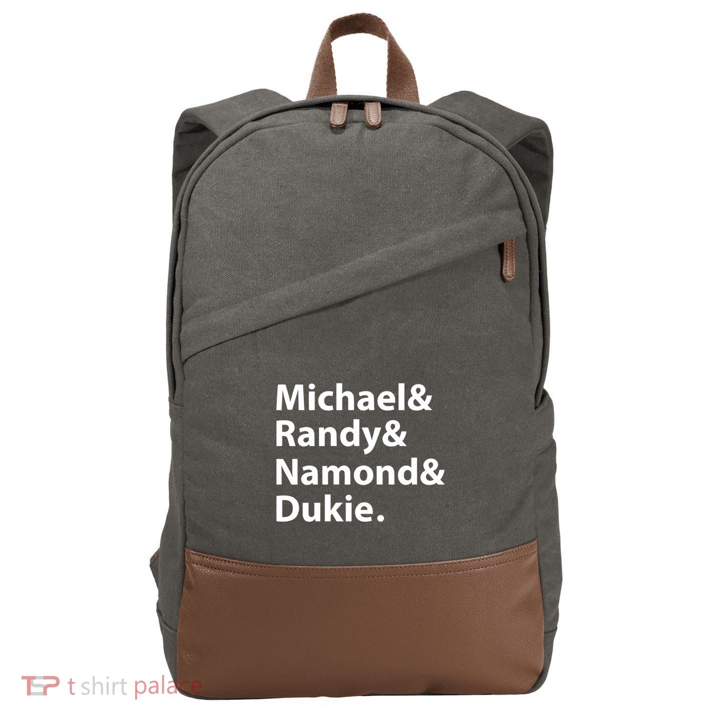 Julito Mccullum Michael Randy Namond Dukie Cotton Canvas Backpack