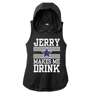 Jerry Makes Me Drink Ladies PosiCharge Tri-Blend Wicking Draft Hoodie Tank