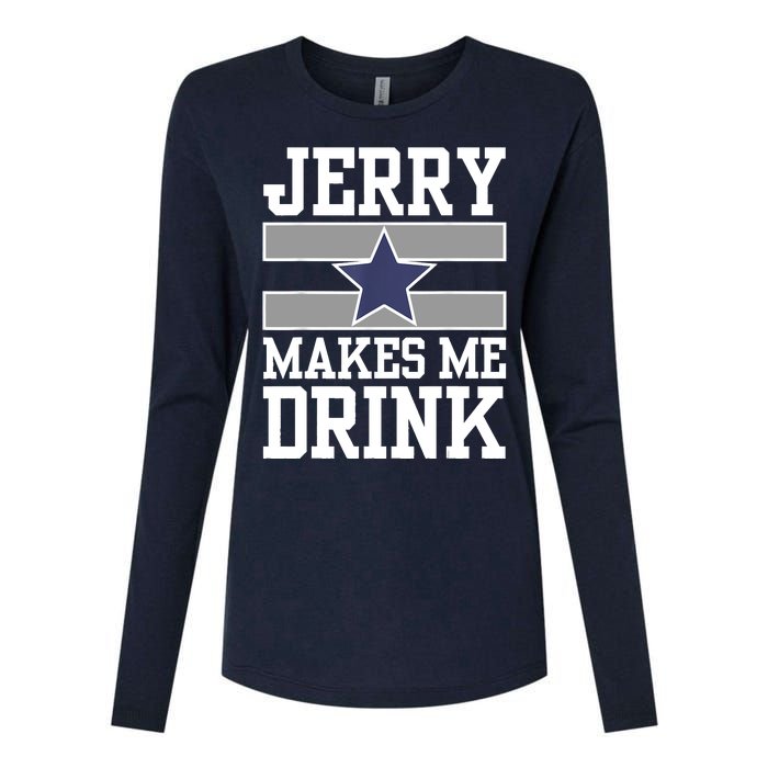 Jerry Makes Me Drink Womens Cotton Relaxed Long Sleeve T-Shirt