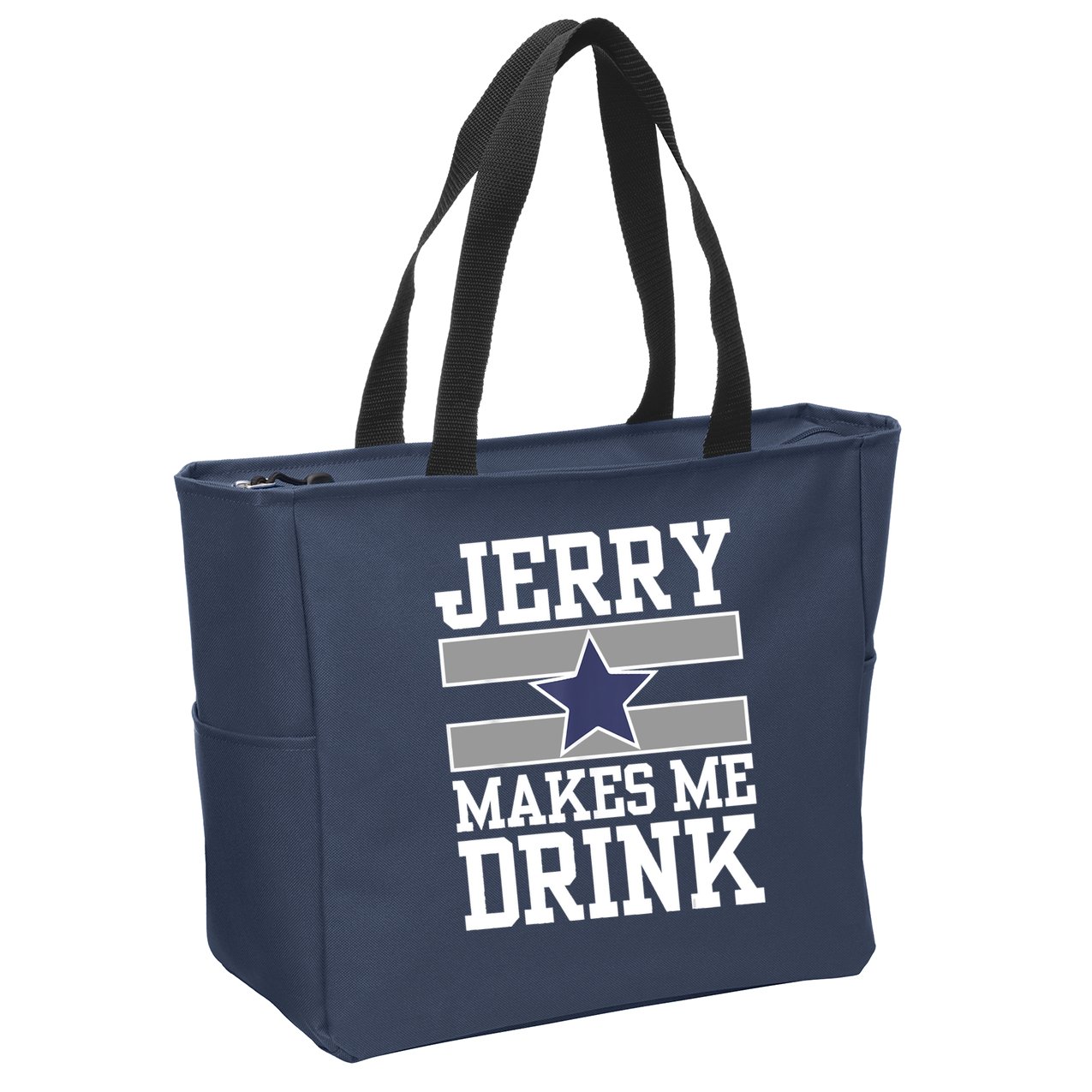 Jerry Makes Me Drink Zip Tote Bag